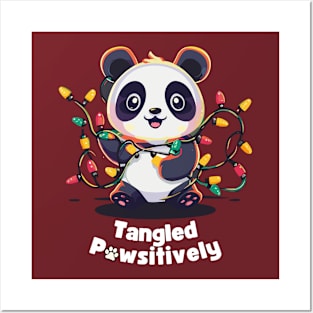 Cute TANGLED PAWSITIVELY panda Posters and Art